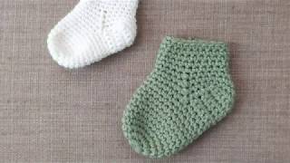 Chaussette bébé au crochet [upl. by Karolyn]