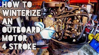 How to Winterize an Outboard Motor 4 Stroke [upl. by Ecyrb230]