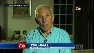 Commentator Phil Liggett describes Armstrongs drive and deceit [upl. by Htebarual456]